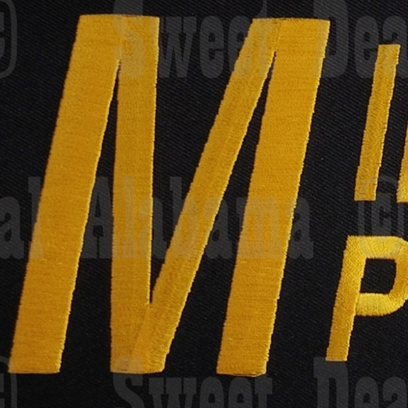 Vintage MP Patch, 4”H x 9”W, Embroidered, Old School Sew-On, Unused