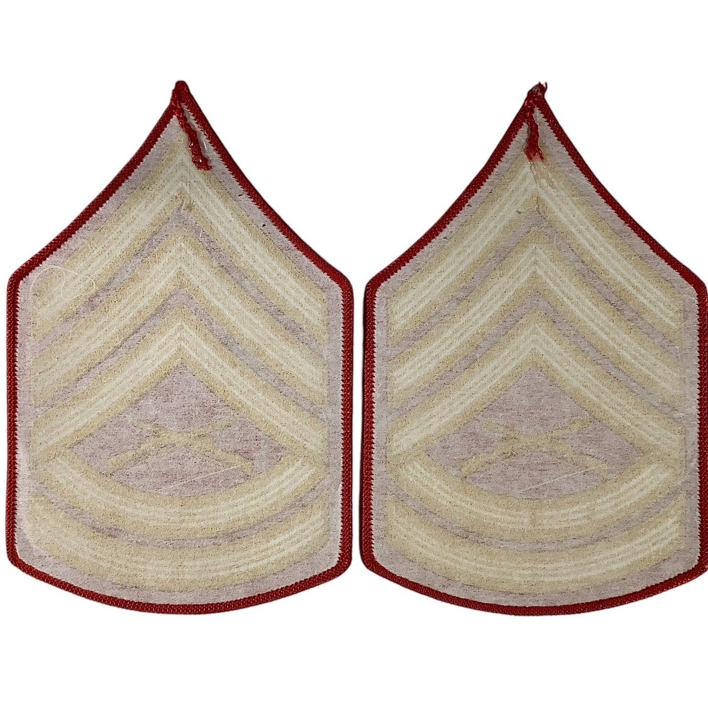 1 Set- US Marine Corps Gunnery Sergeant, Gold/Red, 5-3/4"H x 3-3/4"W