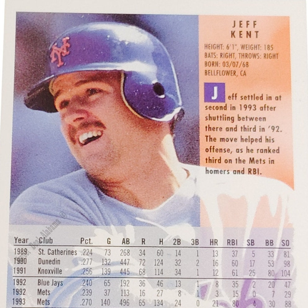 Jeff Kent, New York Mets, #570, 1994 Fleer Baseball Collector's Card