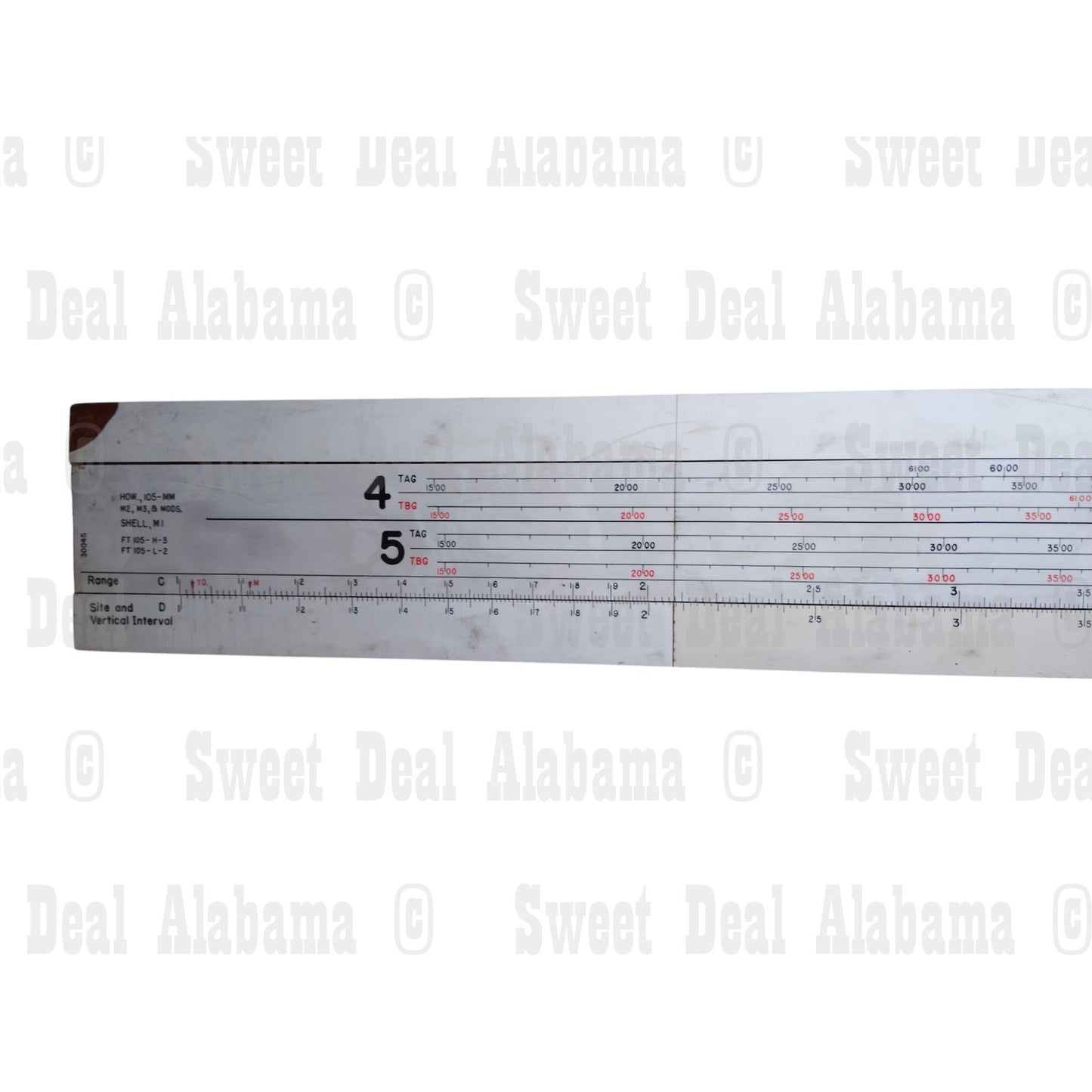 Military Vernier Training – 58"x9" Survey/Artillery Instruction, WWII-Era Style