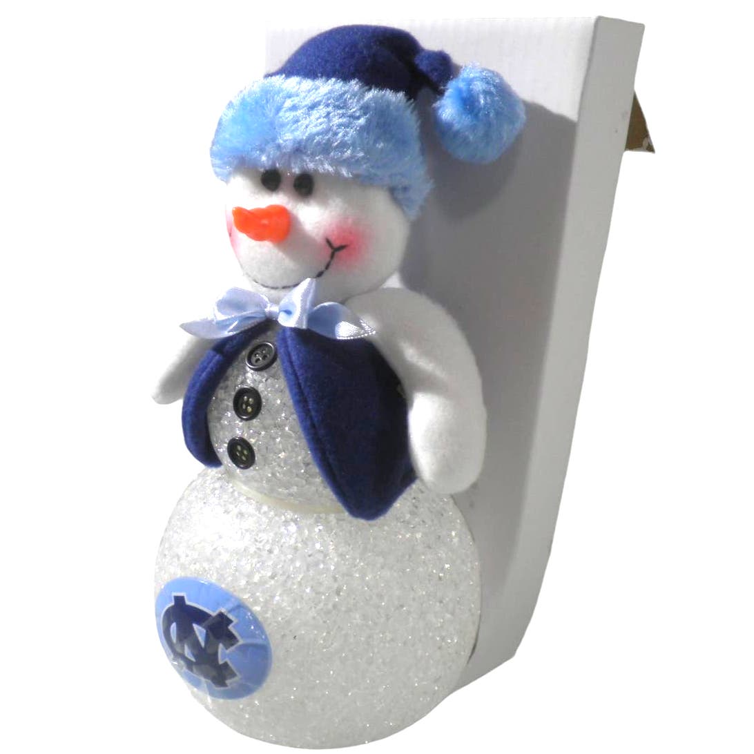 NCAA ACC North Carolina Tar Heels 10" Light-up Tabletop Snowman Tabletop Decor