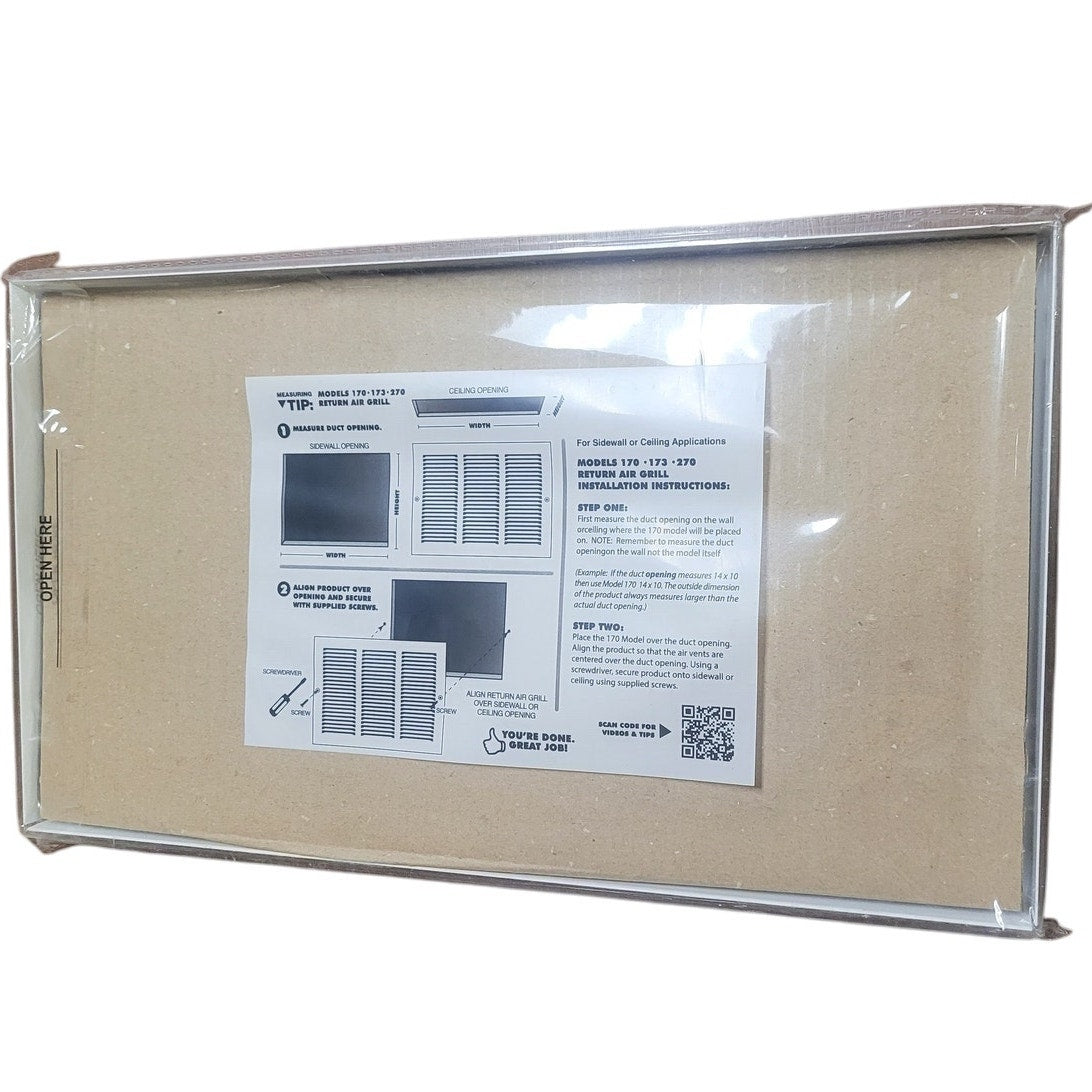 Everbilt 12 in. X 6 in. 1-Way Steel Baseboard Return Air Grille in White
