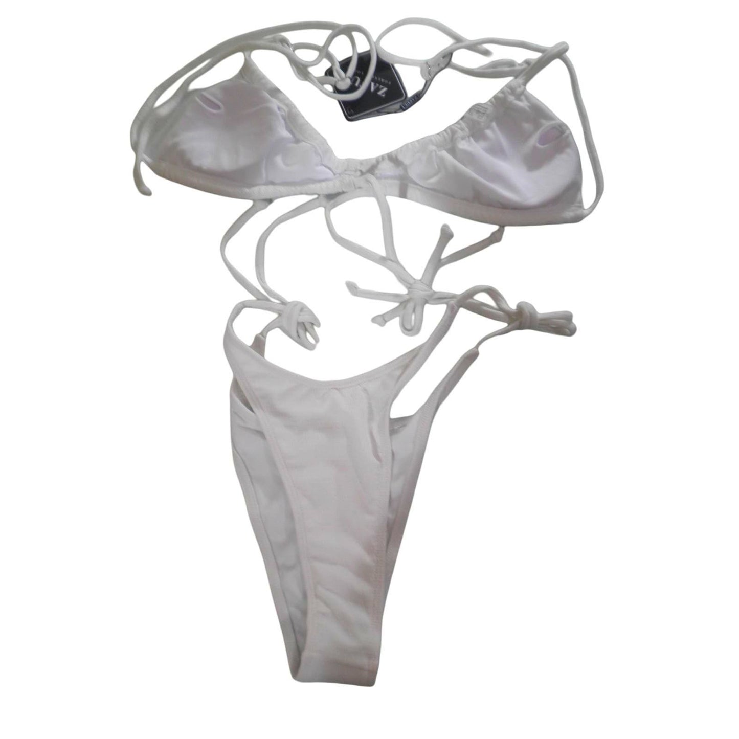 ZAFUL High Cut Thong Bikini Set Swimsuits Cami String Sexy Bathing Suit SM (4)