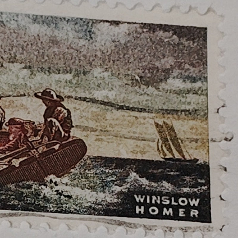 1962 Scott #1205 – 4¢ Winslow Homer / Breezing Up – Canceled