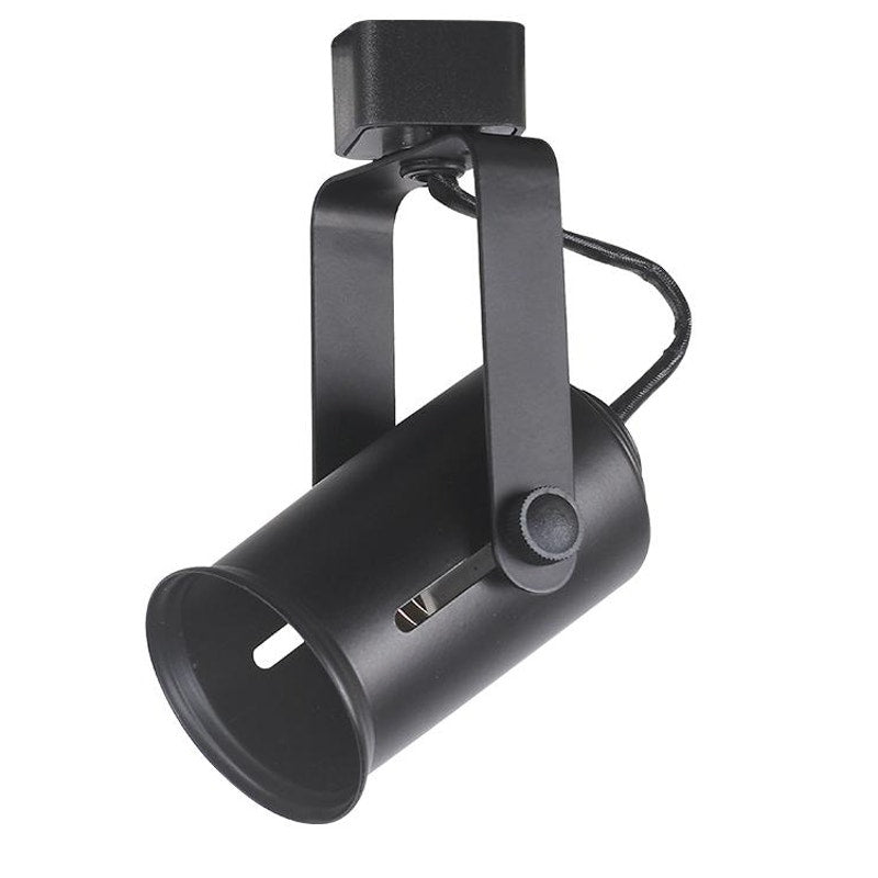 Hampton Bay 1-Light Black Medium Based Universal Bulb Linear Track Lighting Head