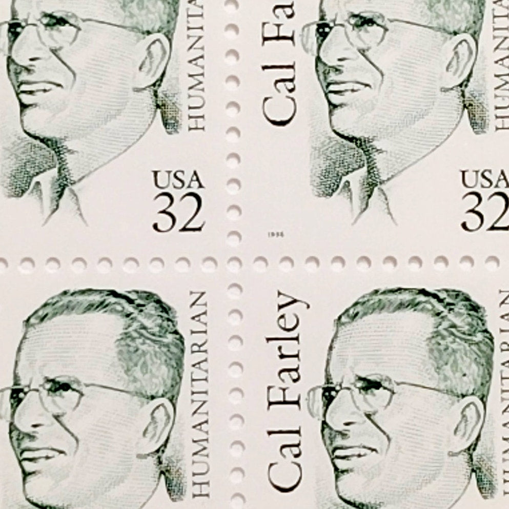 Block of 4 – 1996 USA 32¢ Cal Farley MNH Scott 2934 Great Americans