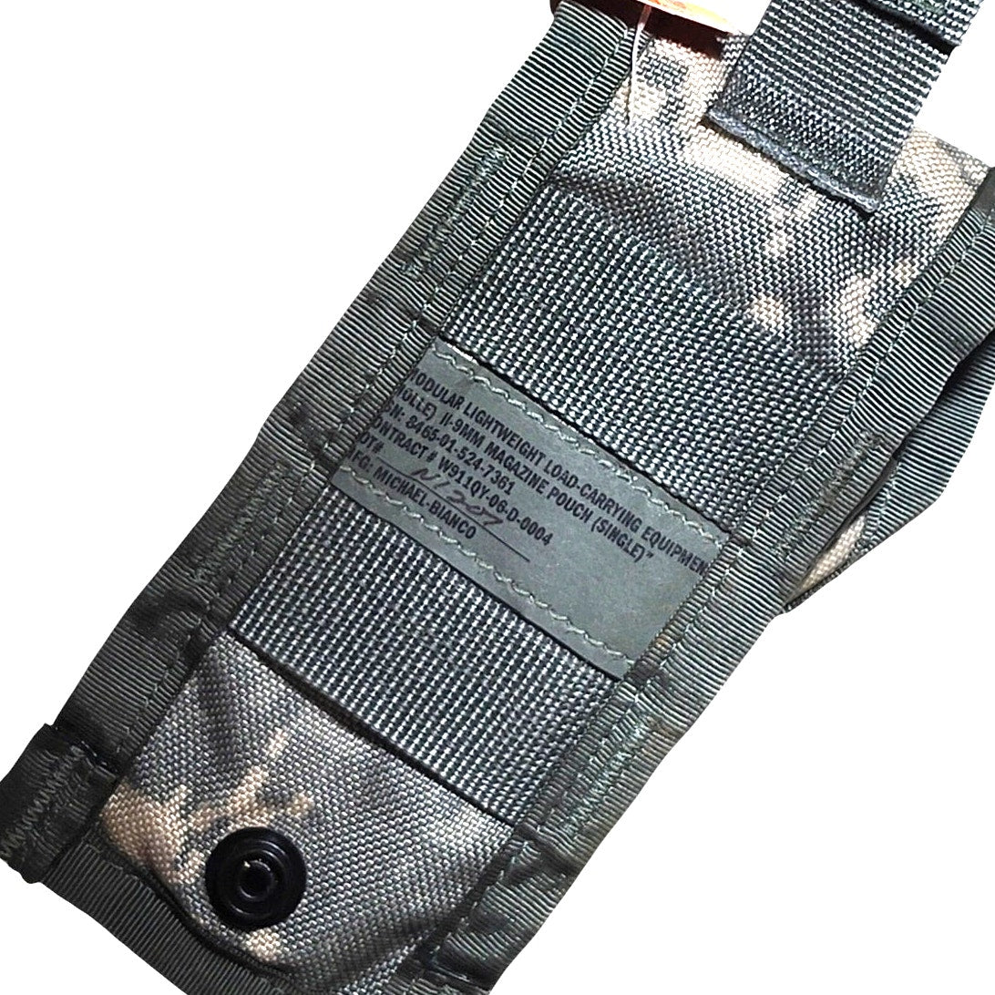 USGI MOLLE II 9mm Pistol Mag Pouch – ACU Digital, Michael-Bianco, NSN 8465-01-524-7361