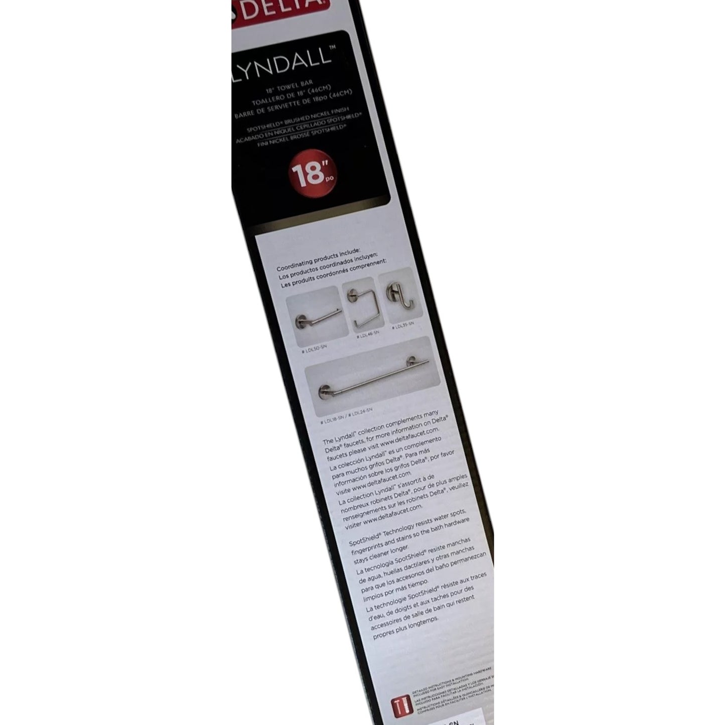 Lyndall 18 in. Wall Mount Towel Bar in Brushed Nickel, LDL18-SN