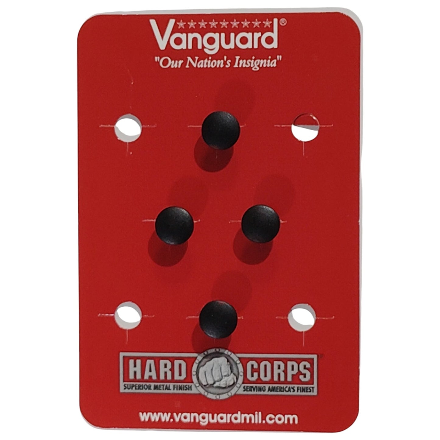Vanguard Navy Shirt Studs – Black – 4-Pack on Card