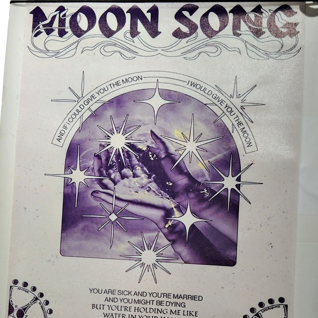 Phoebe Bridgers "Moon Song" Canvas Wall Art, Indie Music Poster Print, Album Lyrics, 12x16" Unframed