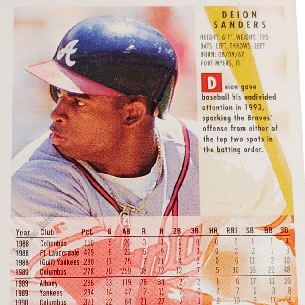 Deion Sanders, Atlanta Braves, #373, 1994 Fleer Baseball Collector's Card