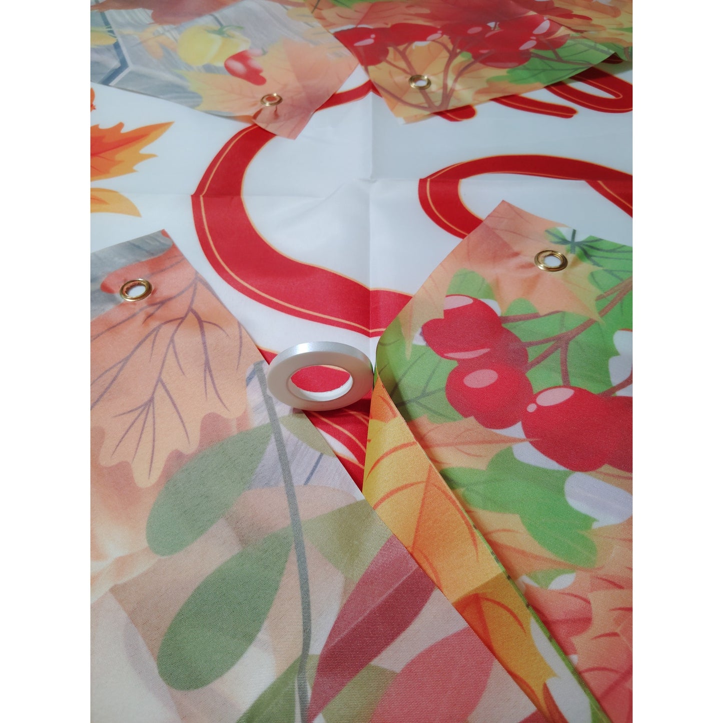 Festive "Give Thanks" Backdrop Banner 60” x 39” Thanksgiving Décor Backdrop