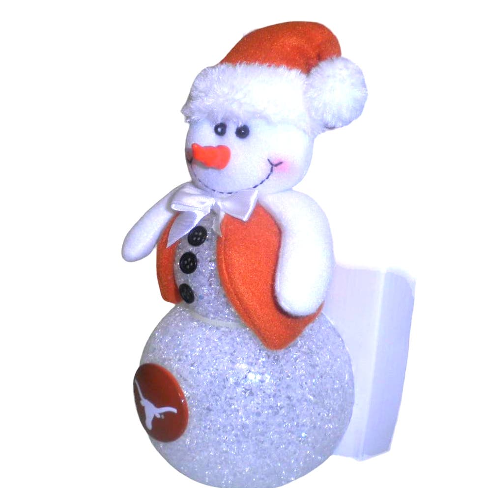 NCAA SEC Texas Longhorns 10" Light-up Tabletop Snowman, 10 x 5.5 x 5.5 inches