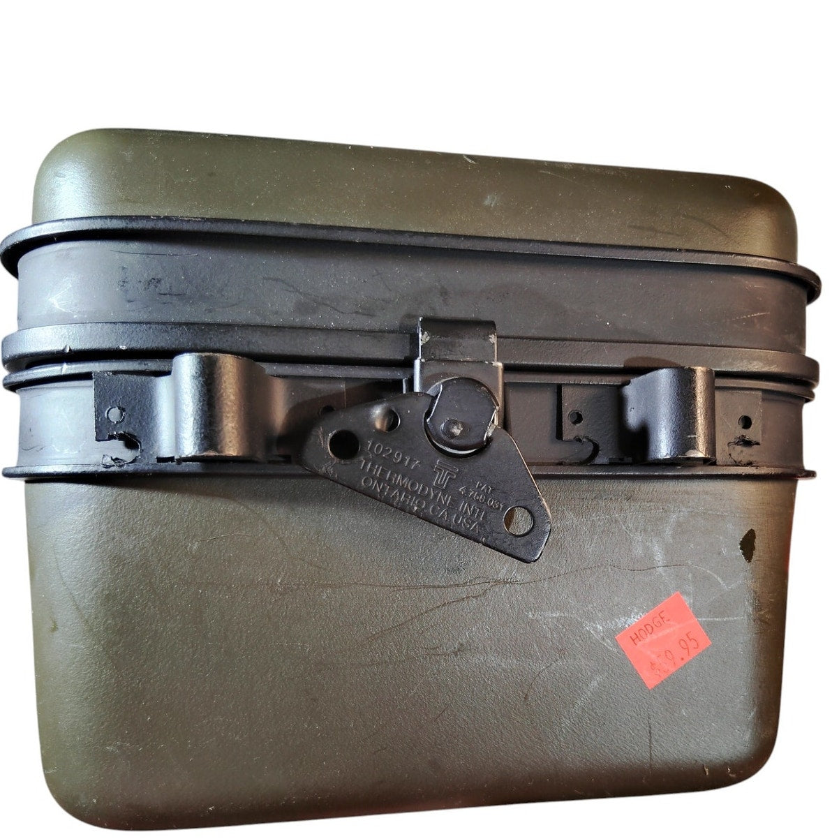 Thermodyne Hard Case – 9"x9"x7", Olive Drab Green, Strap & Lock, No Foam
