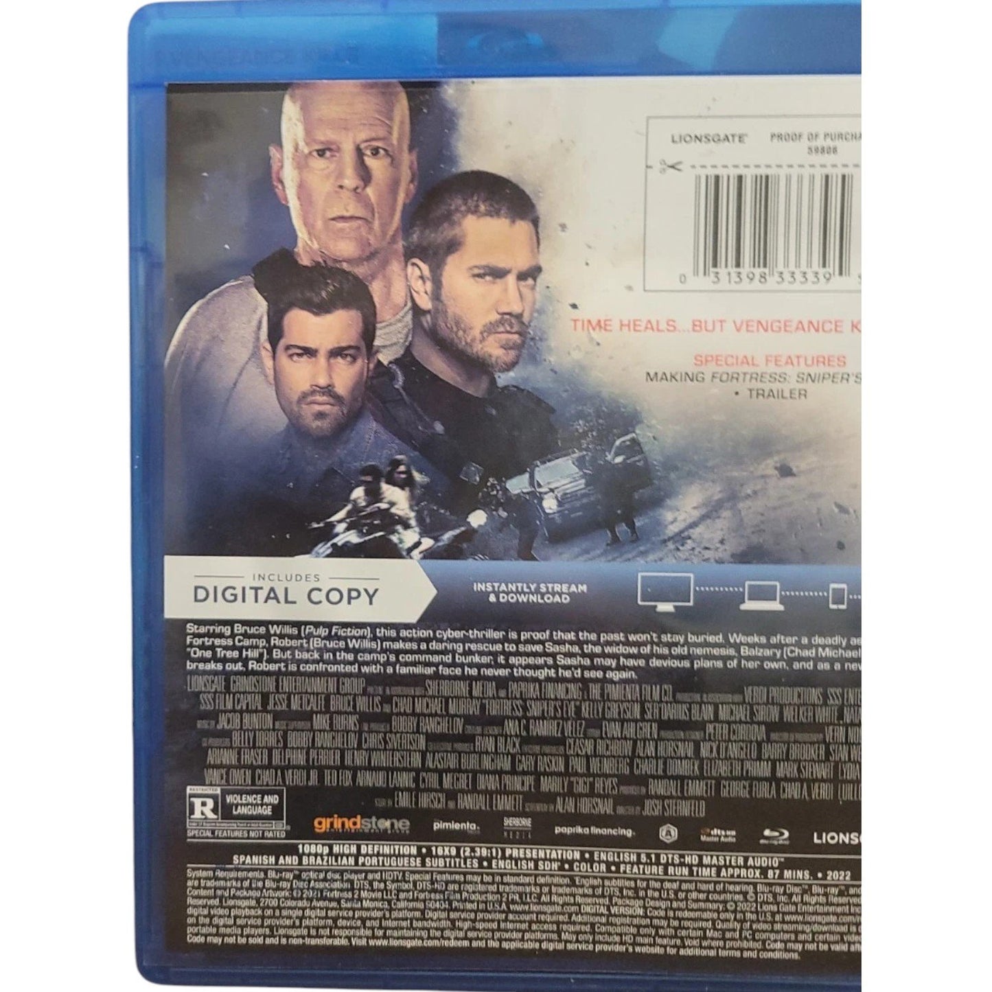 Fortress: Sniper's Eye (Blu-ray, 2022) Action Thriller Sequel w/ Bruce Willis