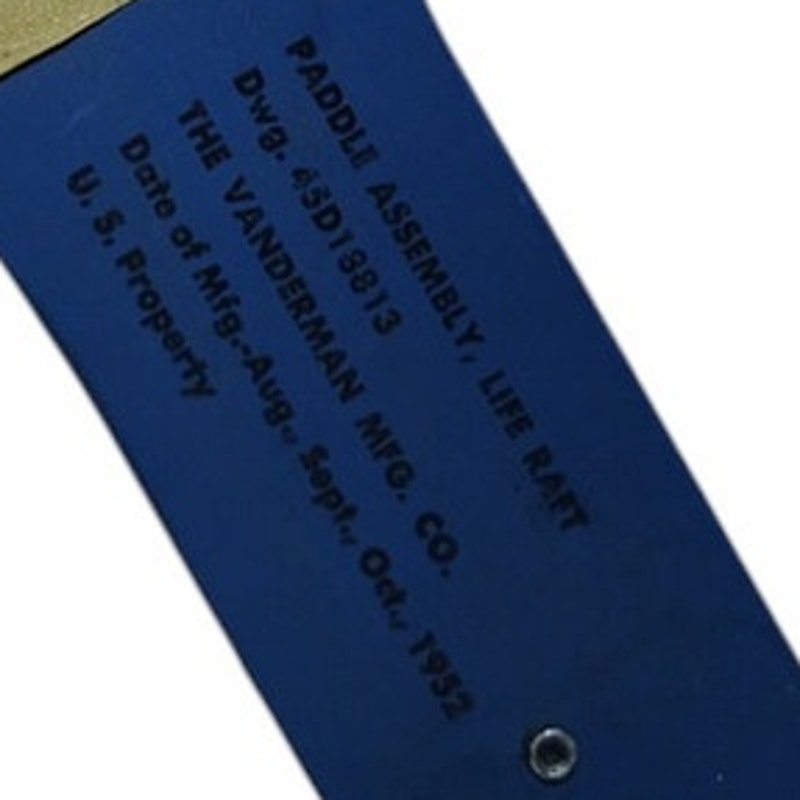 1952 Life Raft Paddle Assembly, Reflective Paddle, 14" x 3-1/4"