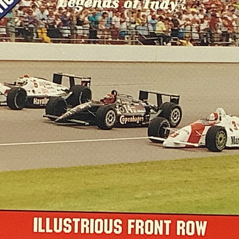 Front Row - Mears, Foyt, Andretti 1991 Race Action, 1992 Legends of Indy 43, NM+