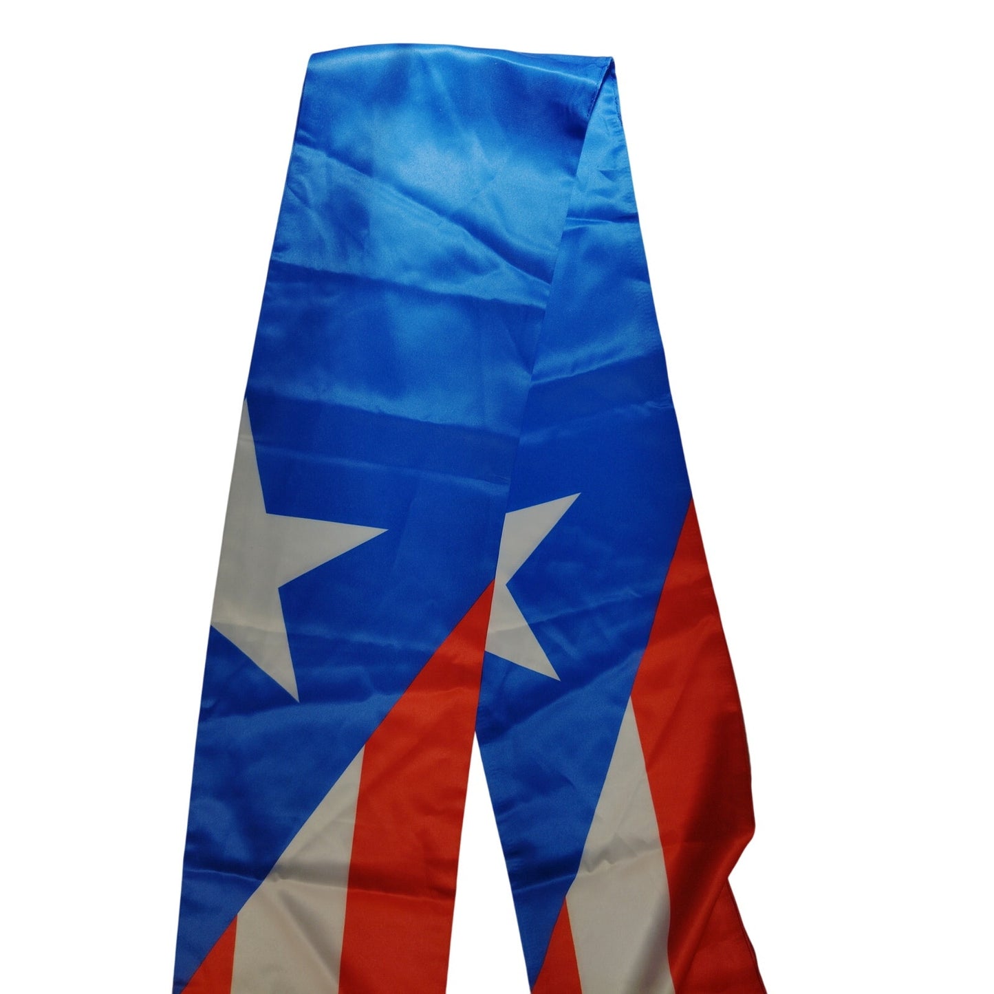 Puerto Rican Flag Sash 6"x64" Fabric Costume Accessory Red White Blue Pride Wear