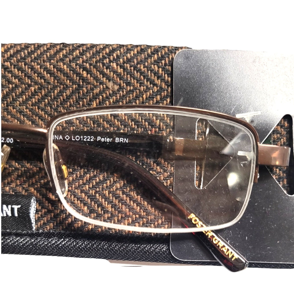 Foster Grant Peter, Brown, Reading Glasses +2.00