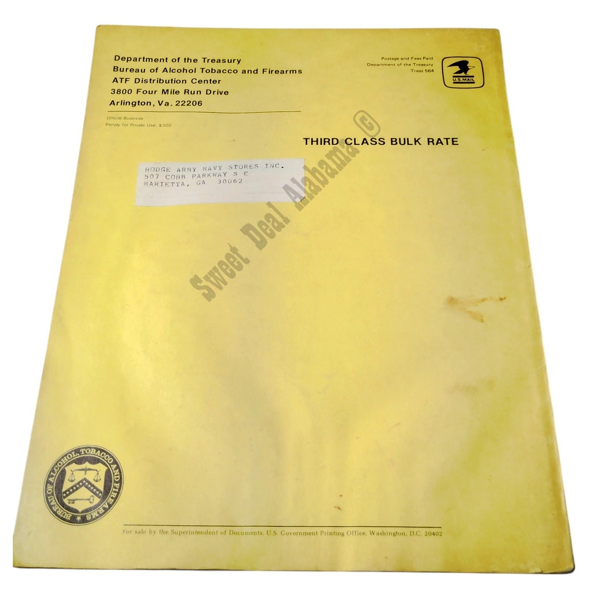 Vintage 1983 US ATF - State Laws and Ordinances For Firearms, 227 Pgs on 114 Pgs