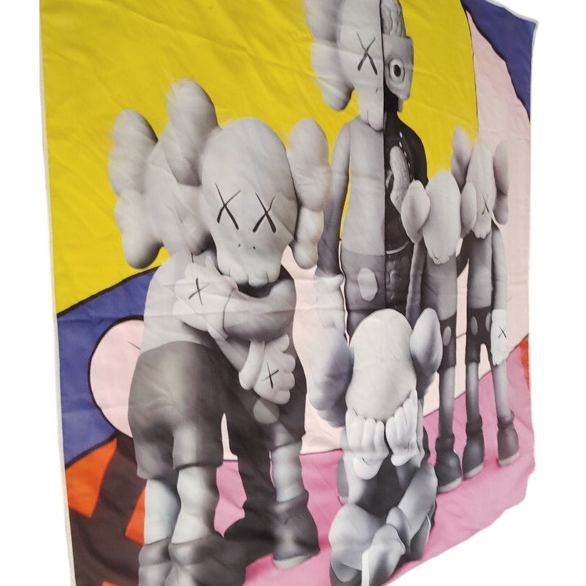 KAWS Along the Way Tapestry 58x52 in Pop Art Style Wall Hanging Polyester