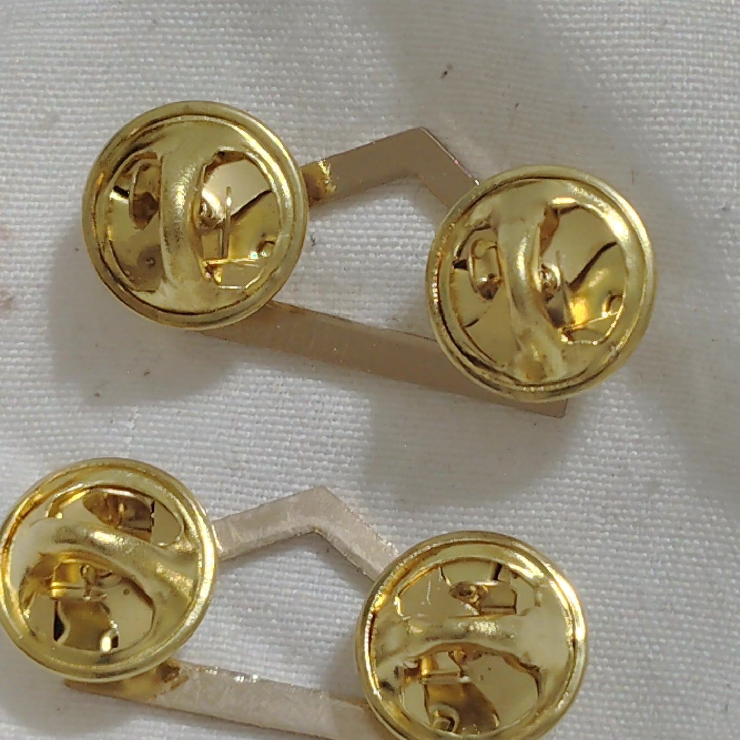 1 Pr U.S. Army ROTC/JROTC Private First Class (PFC) Collar Devices - Gold Finish