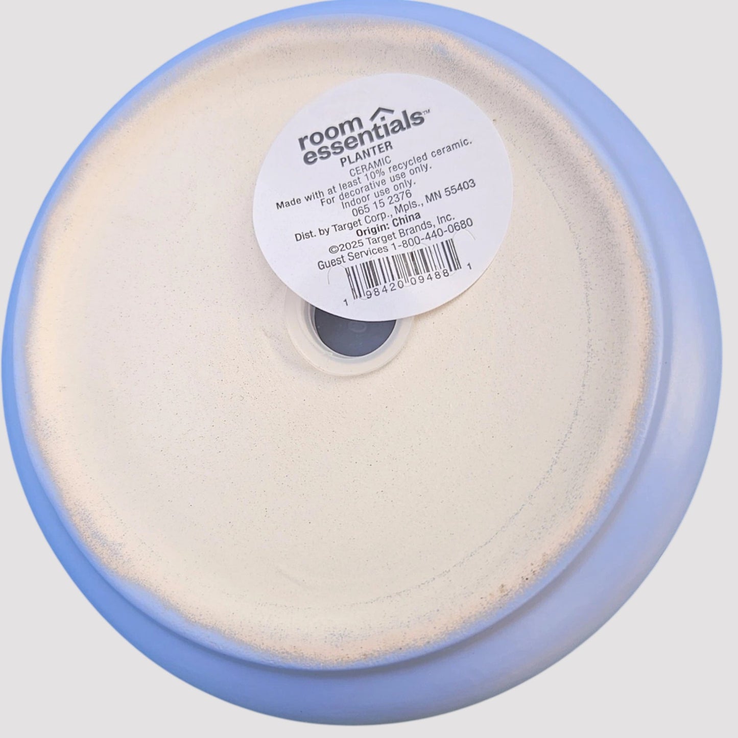 3‑PK Small Bubble Ceramic Planters – Pastel Blue – 5 Inch – Plugged Drain