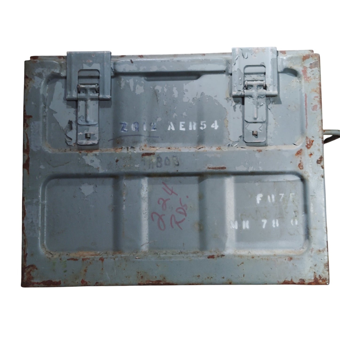 Military Ammo Box Gray 18-3/8"x14-3/8"x9-1/2" No Lid Included