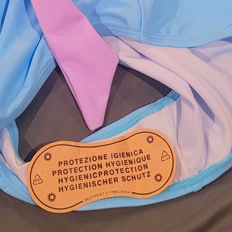 Viottiset Ruched One Piece Tummy Control High Cut Cheeky Blue/Yellow, S (4-6)