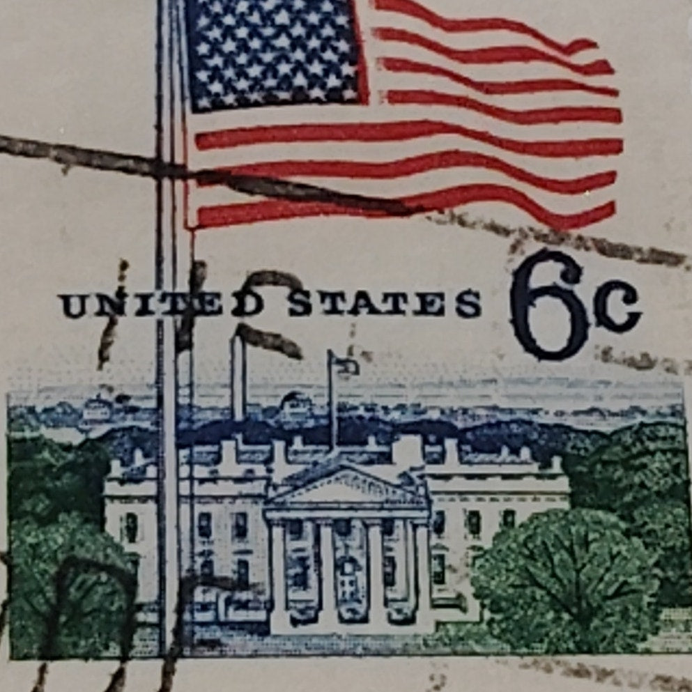 1968 Scott #1338 – 6¢ Flag Over White House / U.S. Commemorative – Canceled