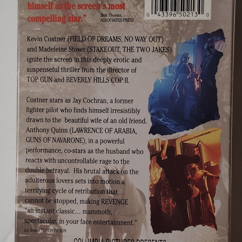 Revenge VHS 1990 Kevin Costner Madeleine Stowe Tony Scott Thriller Vintage