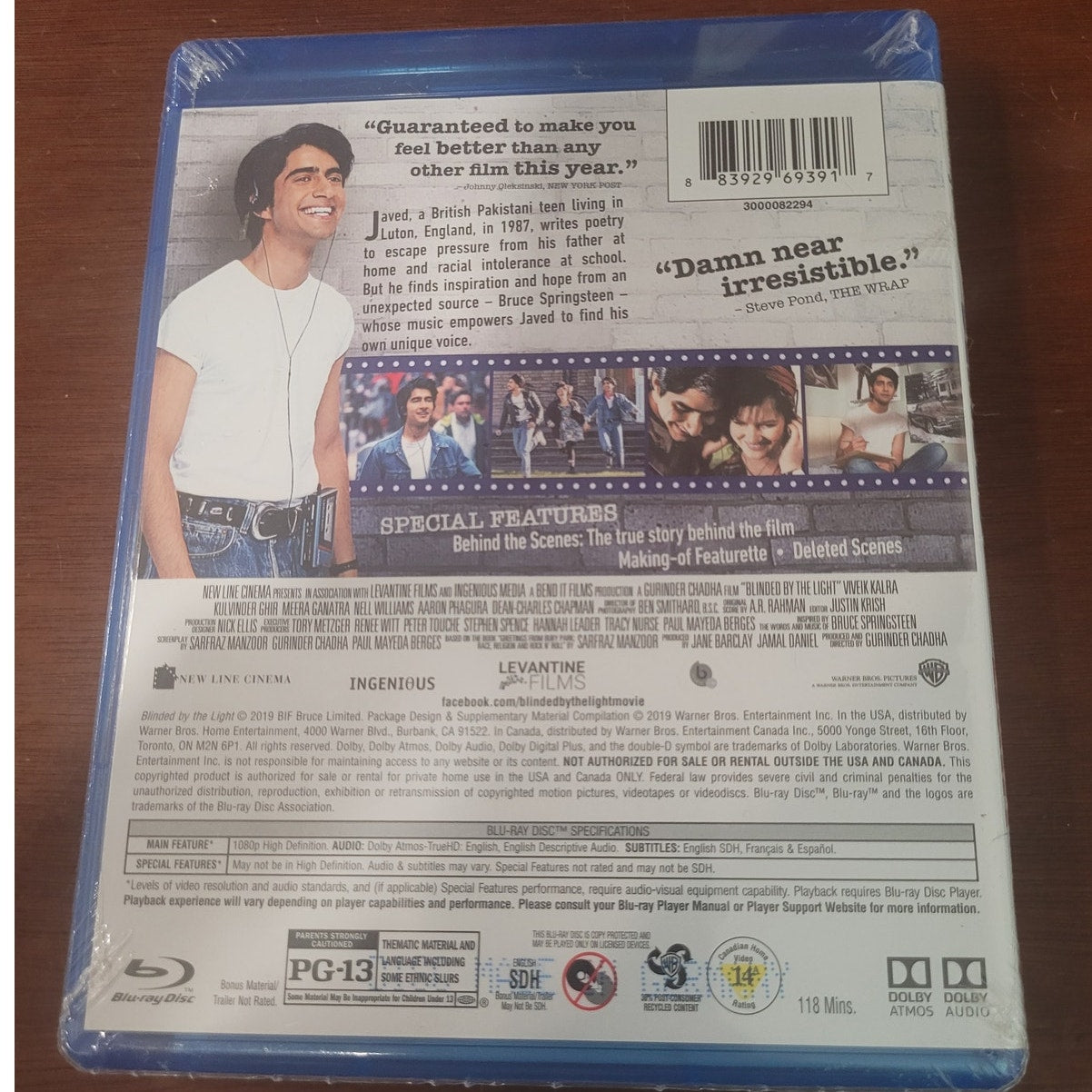 Blinded by the Light Blu-ray Bruce Springsteen Drama Music Bend It Beckham