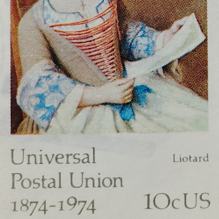 1974 US Postage Stamp Scott #1533 10c Liotard Lovely Reader Used Canceled