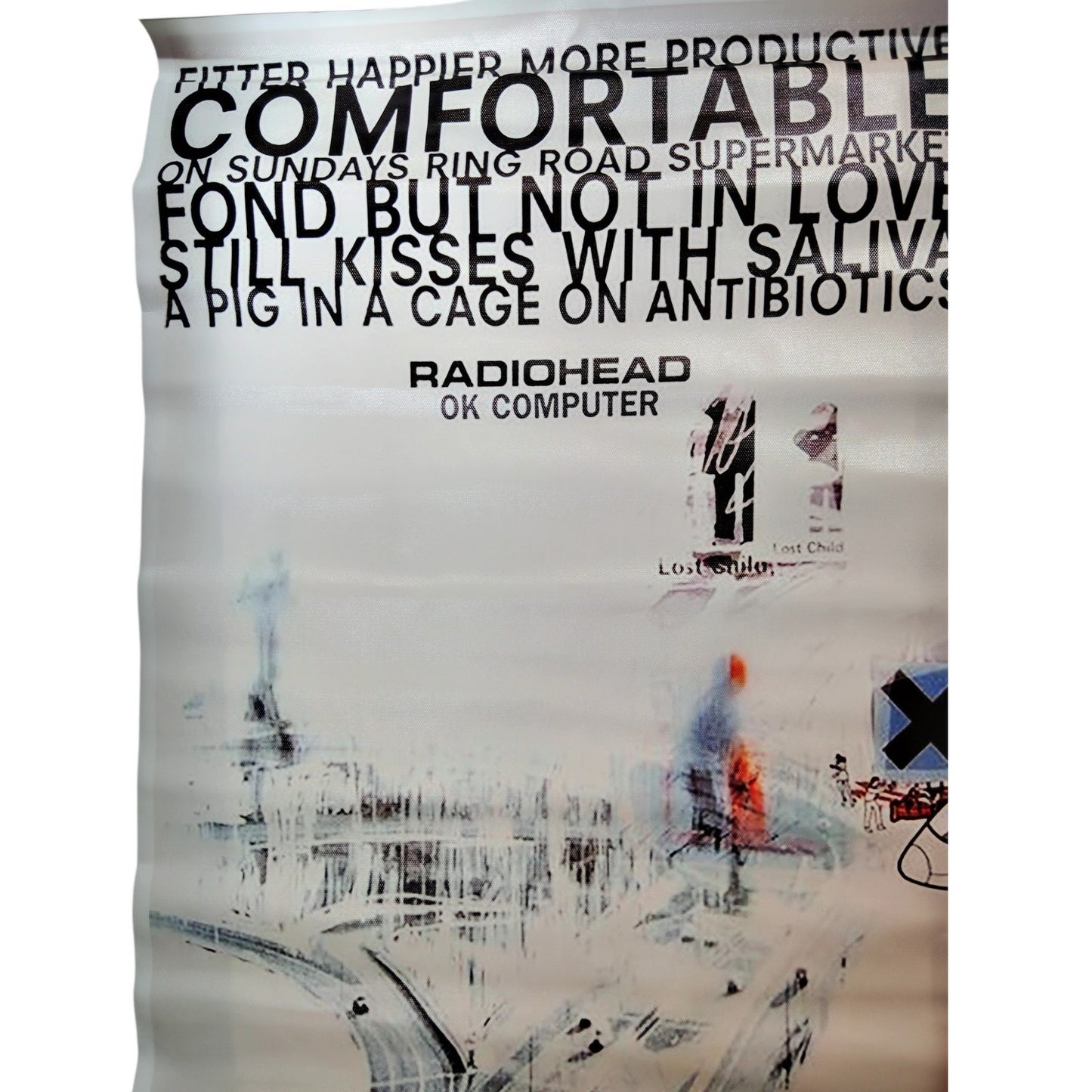 16x24" Radiohead “OK Computer” Canvas Print – Fitter Happier Rare Promo Artwork (Unframed)