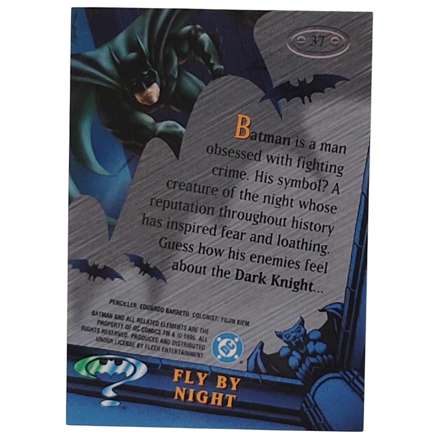 Sentinel 1995, Fly By Night, Metallic Card #37, Batman Forever, DC Comics