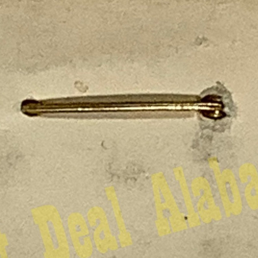 Early 1900s Brass C-Clasp Number "118" Collar Device 3/8"H Hat / Lapel Pin
