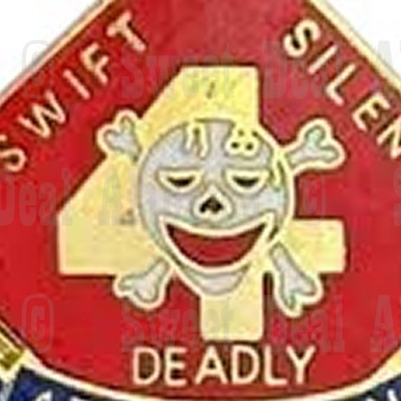 4th Recon Battalion, Swift Silent Deadly - Hat, Lapel, Brooch Pin 1"W x 1"H