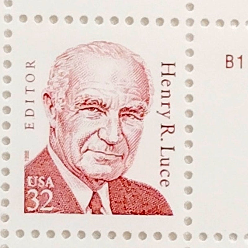 Block of 4 – 1998 USA 32¢ Henry R. Luce MNH Scott 2935 Great Americans