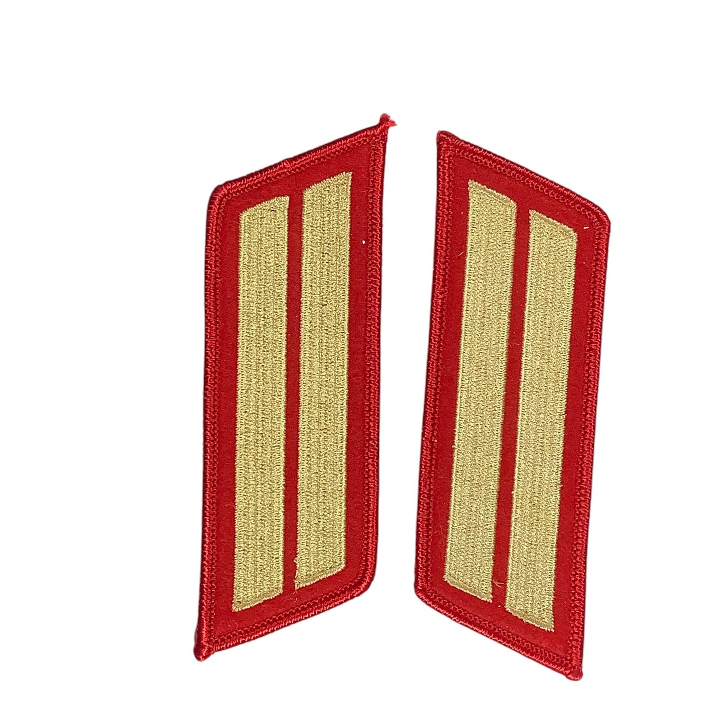 1 Set- 8 Year US Marine Corps Service Stripe (2) Female - Gold on RED
