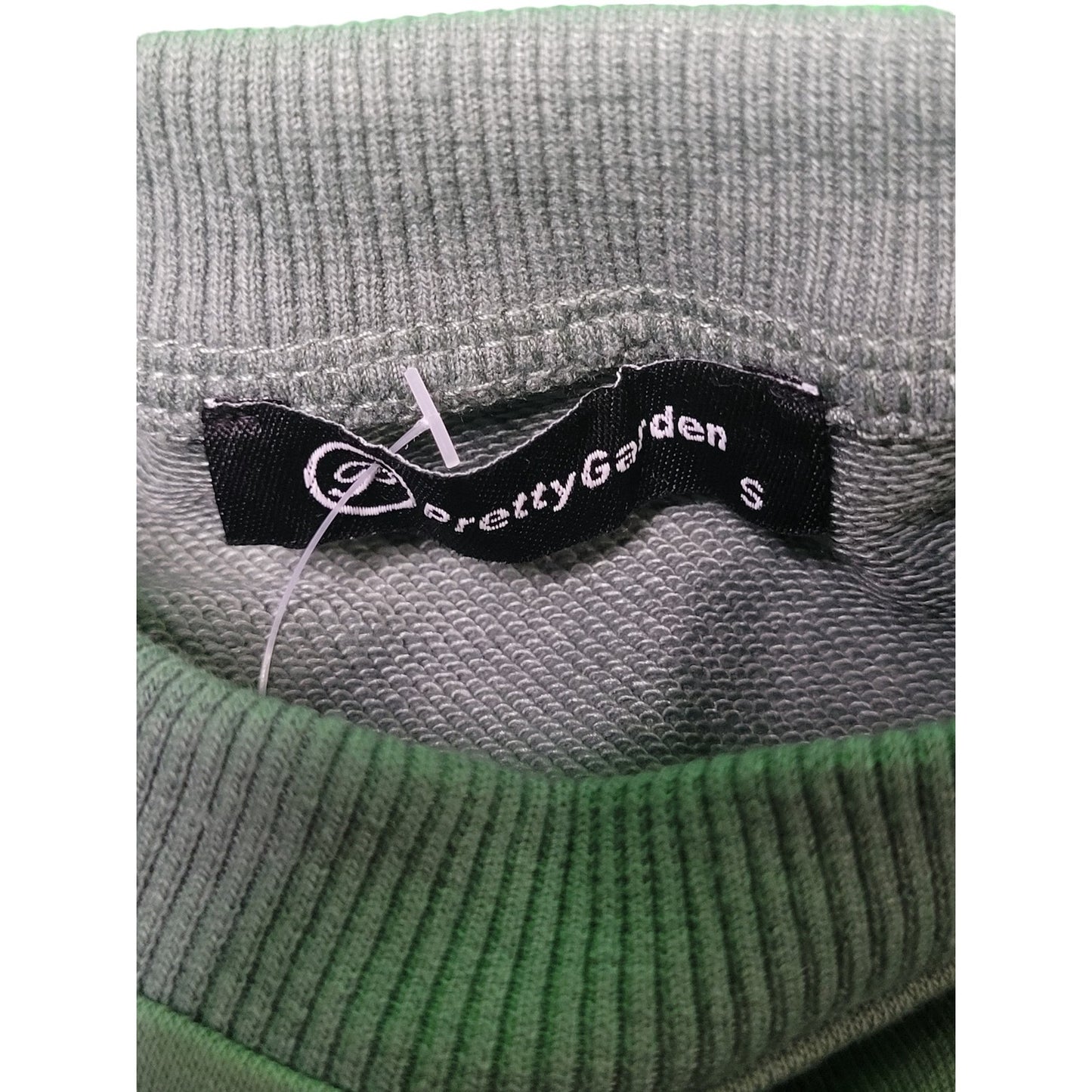 Pretty Garden Patchwork Color Block L/S Crewneck Pleated Preppy Dress, S