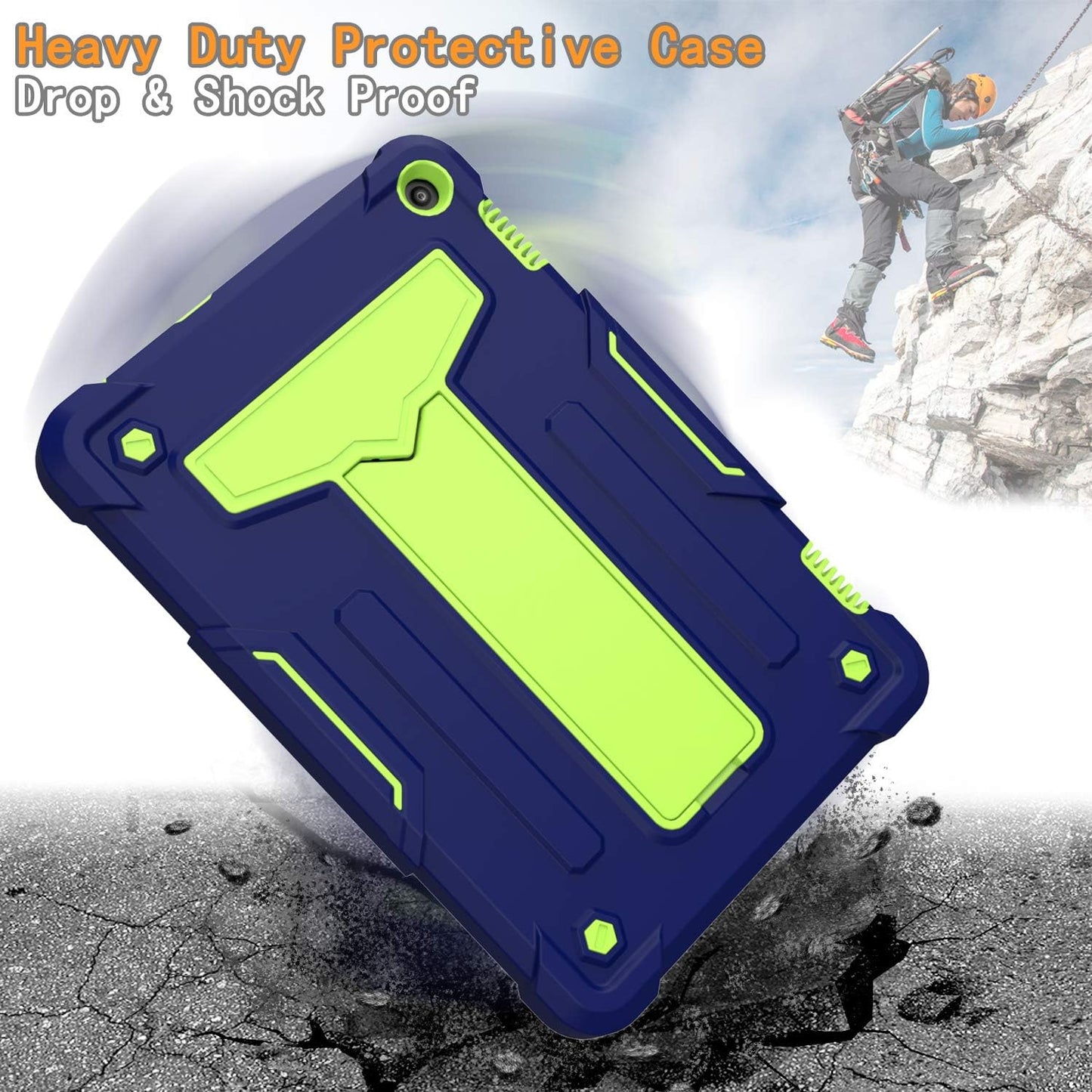 Case for Amazon Fire HD 8.0 2022, w/ Kickstand, Screen Protector & 2 Stylus Pens