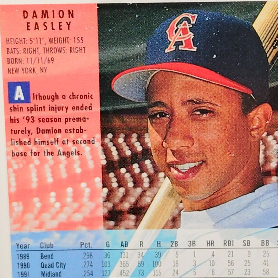 Damion Easley, California Angels, #53, 1994 Fleer Baseball Collector's Card