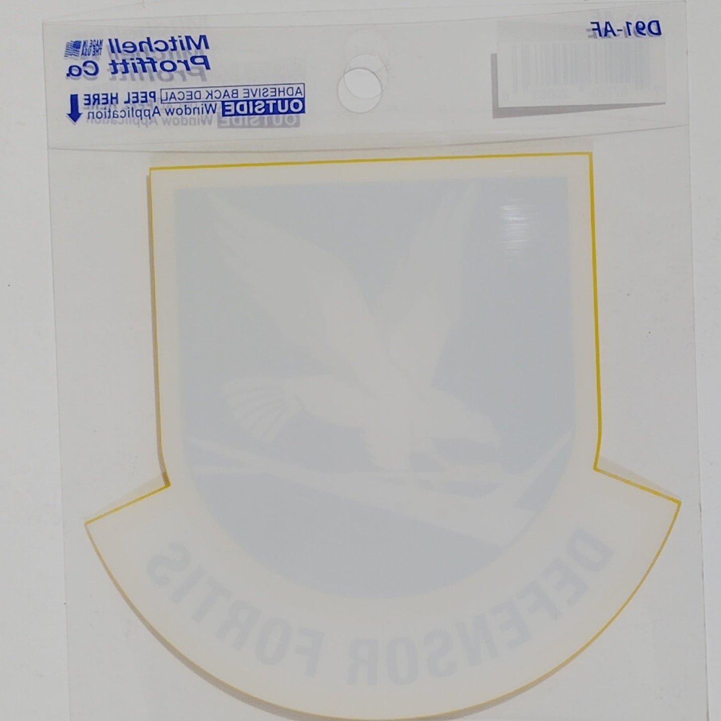 USAF Security Forces Decal “Defensor Fortis” 4.25" x 4" Vinyl – Outside Window