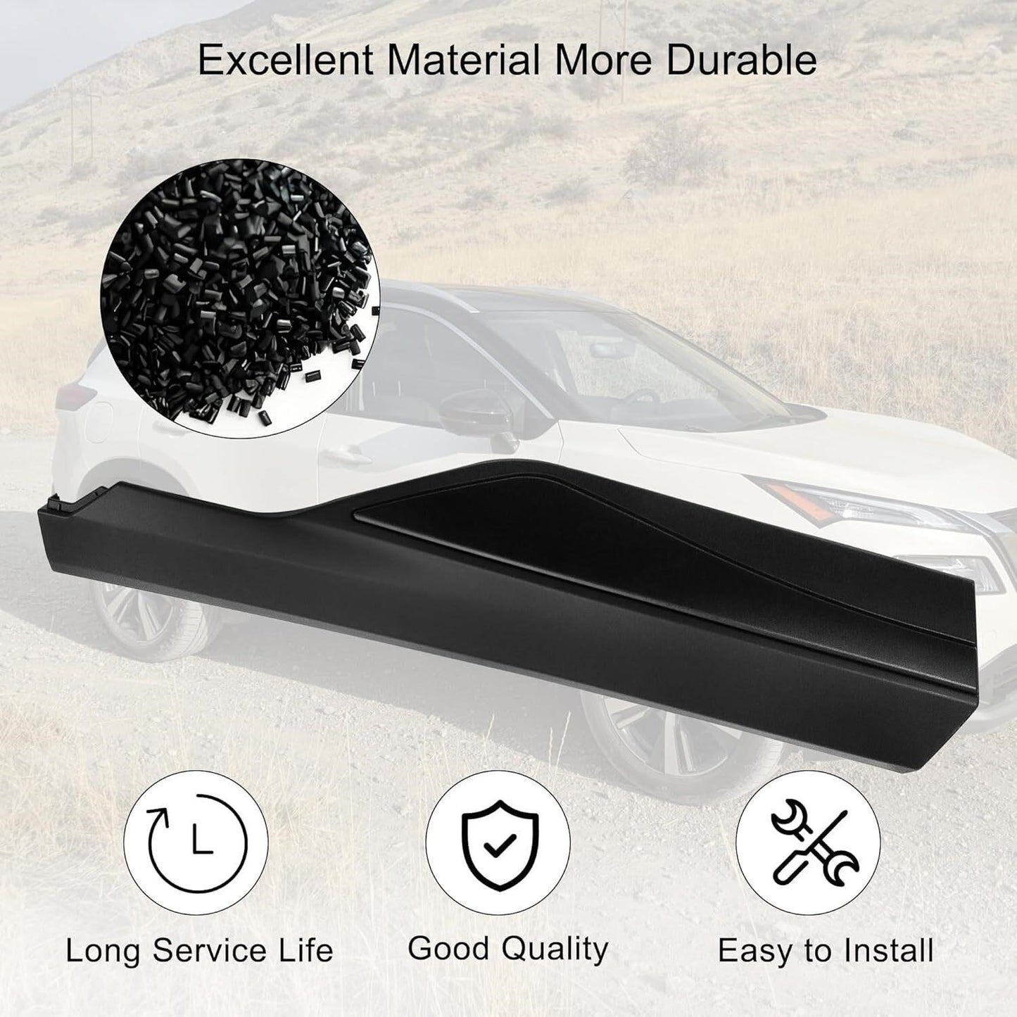 Rear Right Door Molding Trim for Nissan Rogue 2021–2023, Replaces 82870-6RR0A