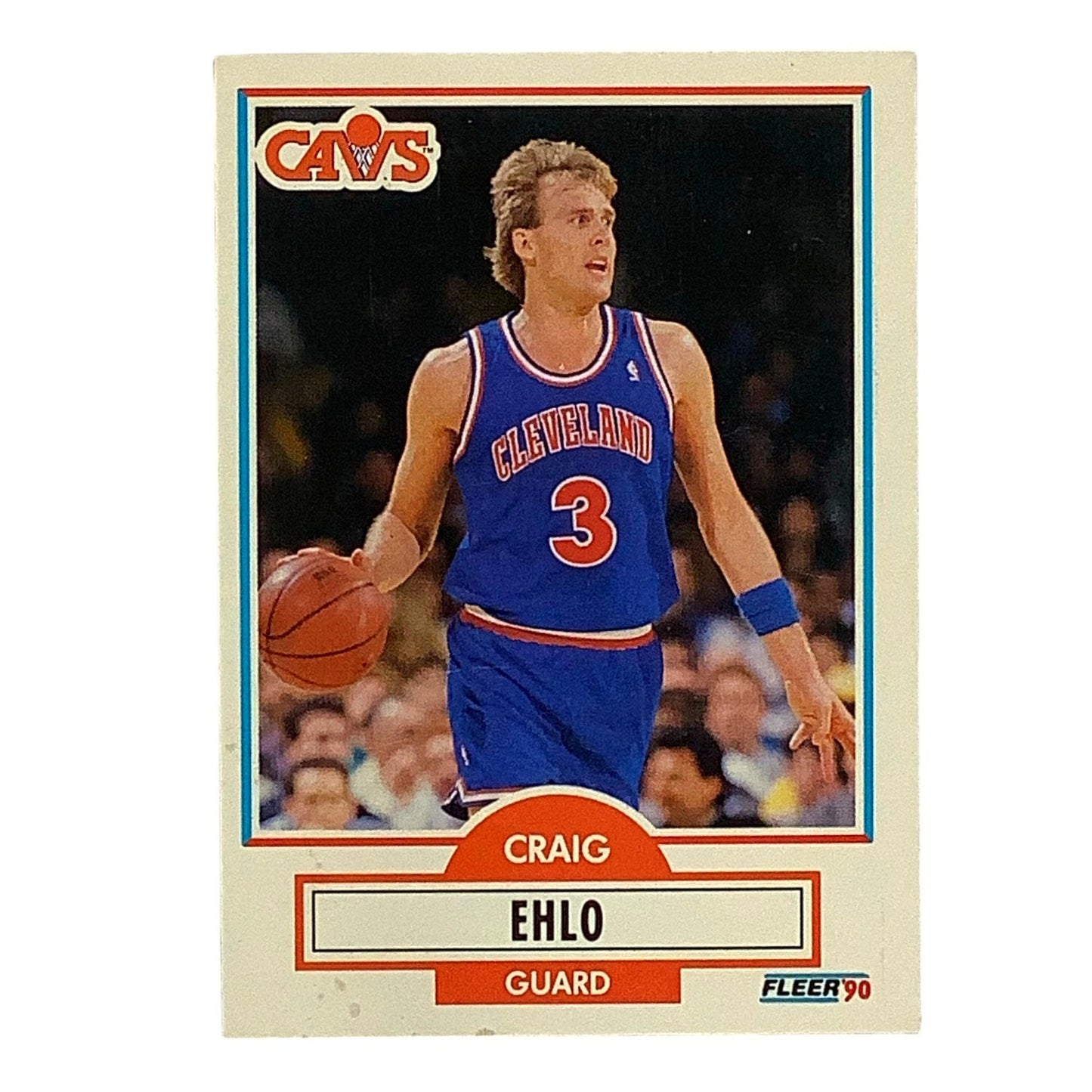 Craig Ehlo, Cleveland Cavaliers, NBA, Fleer 1990, Card 32, EX/NM
