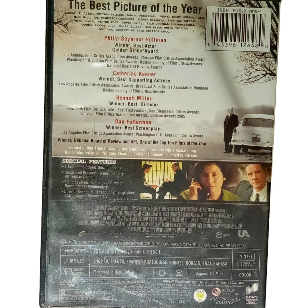 Capote (DVD 2006) 114 Minutes, Sony Pictures Home Entertainment