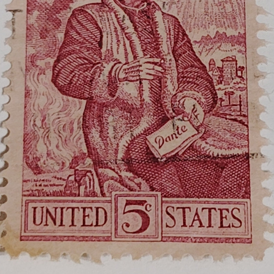 1965 Scott #1270 – 5¢ Dante Alighieri / 700th Anniversary – Canceled