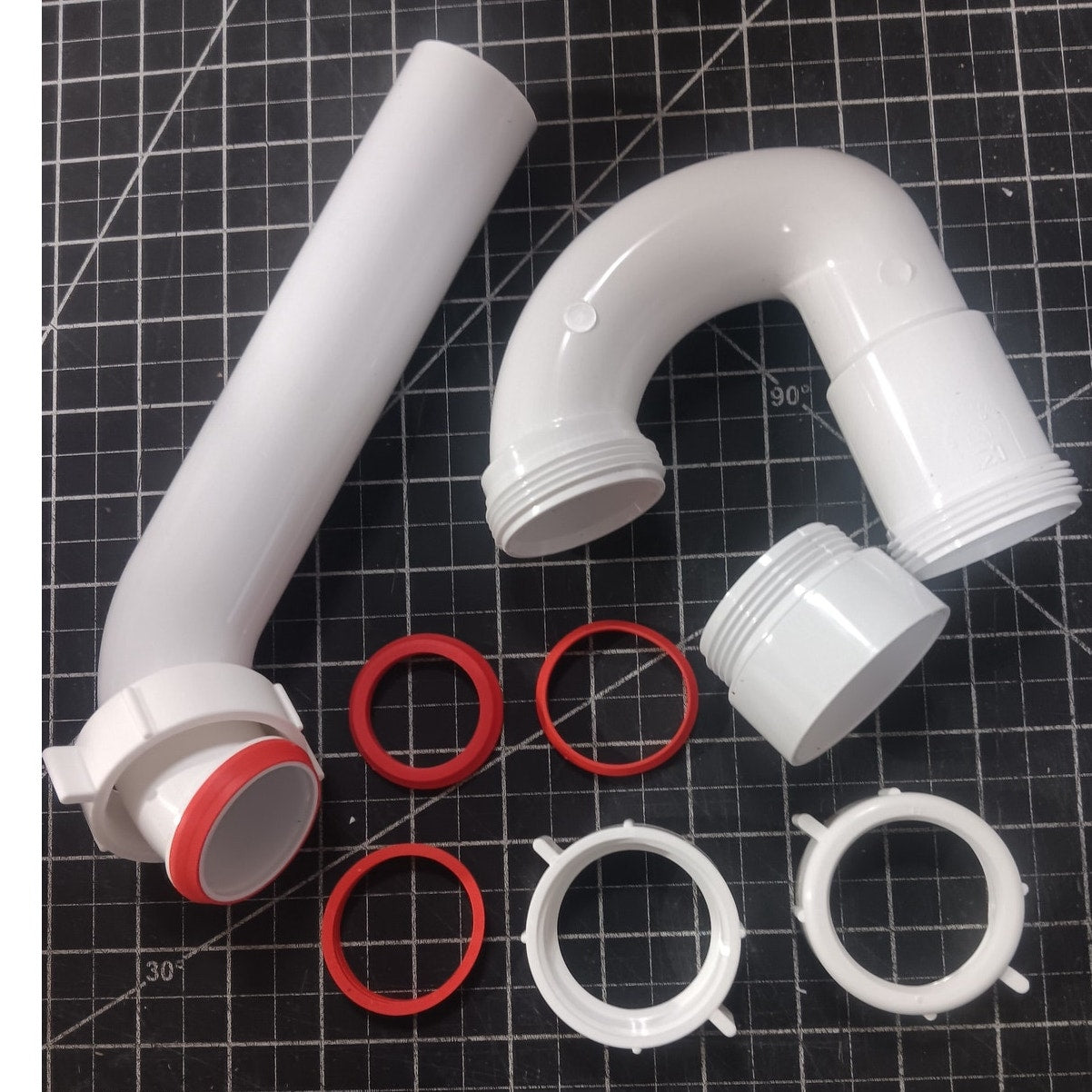 HD 1-1/2 in to 1-1/4 in. Plastic Adjustable Diameter P-Trap with Reducing Washer