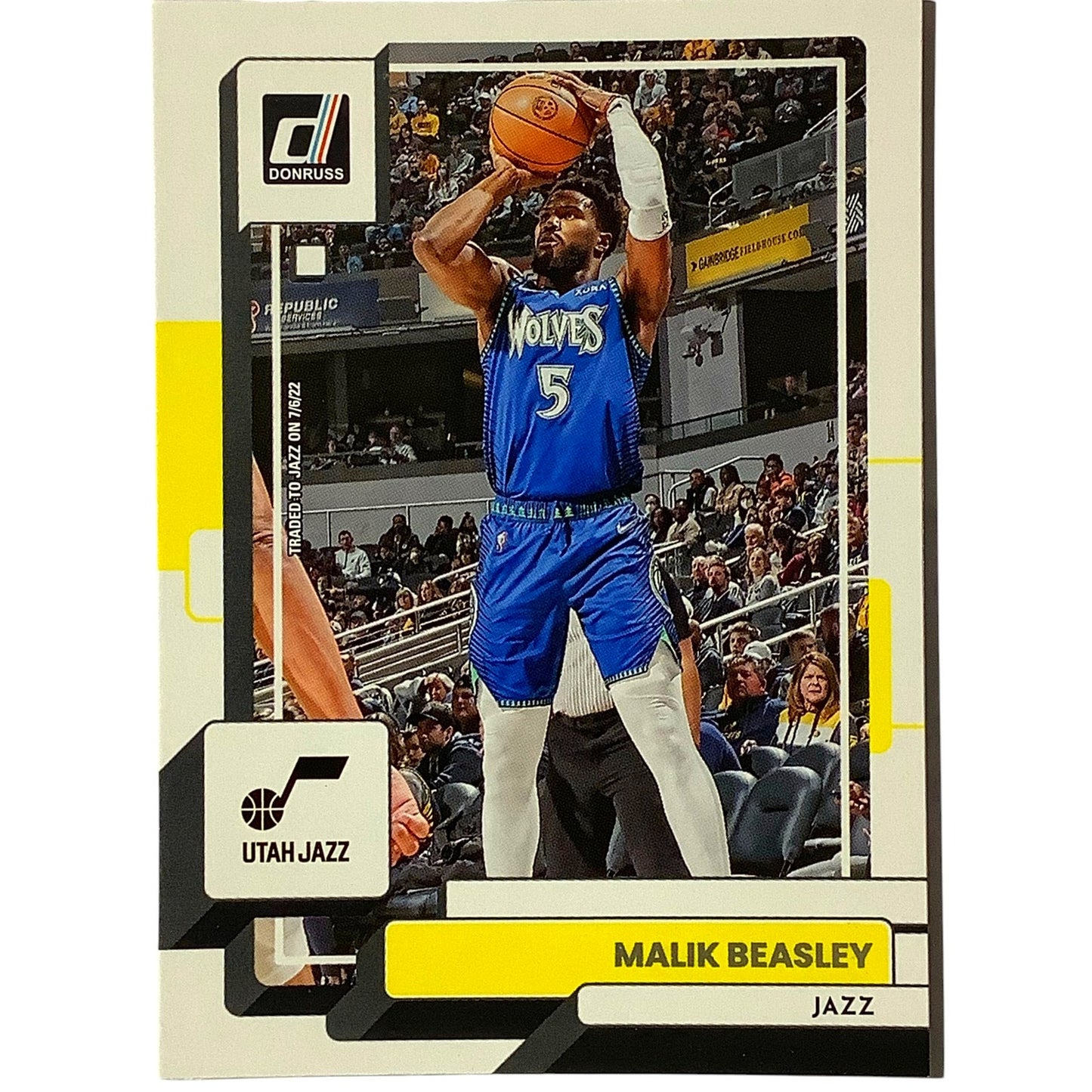 Malik Beasley, Utah Jazz, Card #193, 2022-23 NBA Panini-Donruss