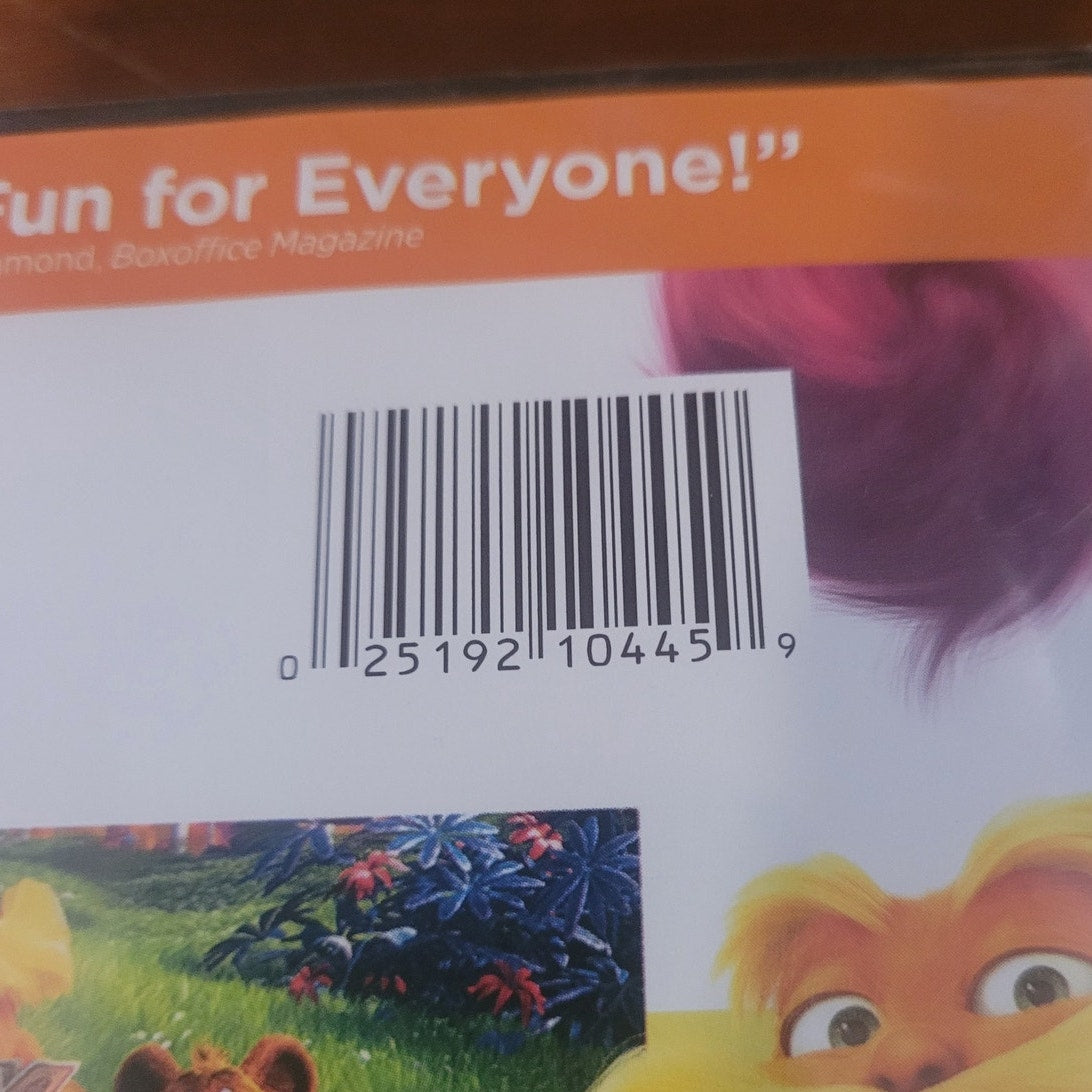 Dr Seuss The Lorax DVD 2012 Animated Family Comedy Adventure Environmental Story